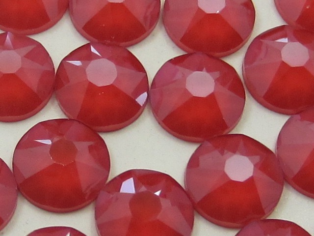 72 pcs. 20ss ROYAL RED LACQUER FLATBACK European Rhinestones